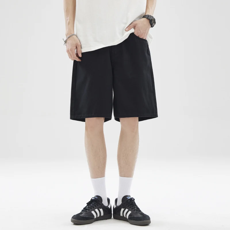 LKTM Men's# American Retro vintage Straight Pants Men's Niche Couples Joker Simple Casual Shorts