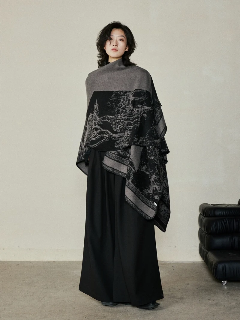 Jiangnan Watertown Knitted Shawl High-end Ethnic Style Cloak Western Sichuan Yunnan Travel Wear Imitation Cashmere Cape Women