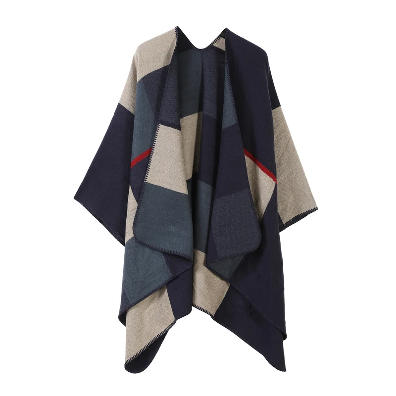 Jiangnan Watertown Knitted Shawl High-end Ethnic Style Cloak Western Sichuan Yunnan Travel Wear Imitation Cashmere Cape Women