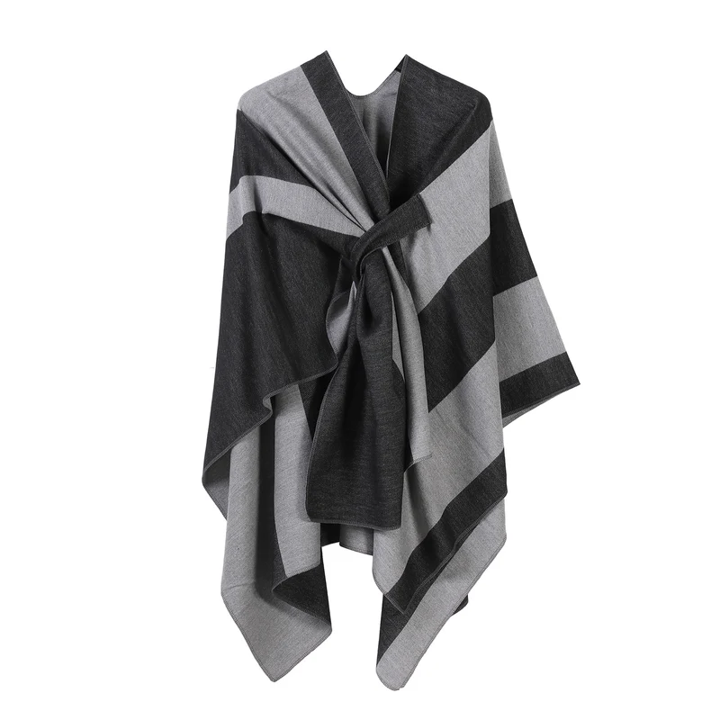 Jiangnan Watertown Knitted Shawl High-end Ethnic Style Cloak Western Sichuan Yunnan Travel Wear Imitation Cashmere Cape Women