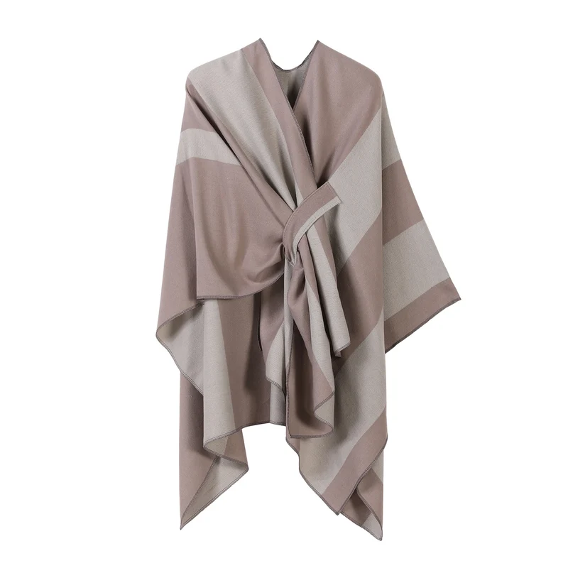 Jiangnan Watertown Knitted Shawl High-end Ethnic Style Cloak Western Sichuan Yunnan Travel Wear Imitation Cashmere Cape Women