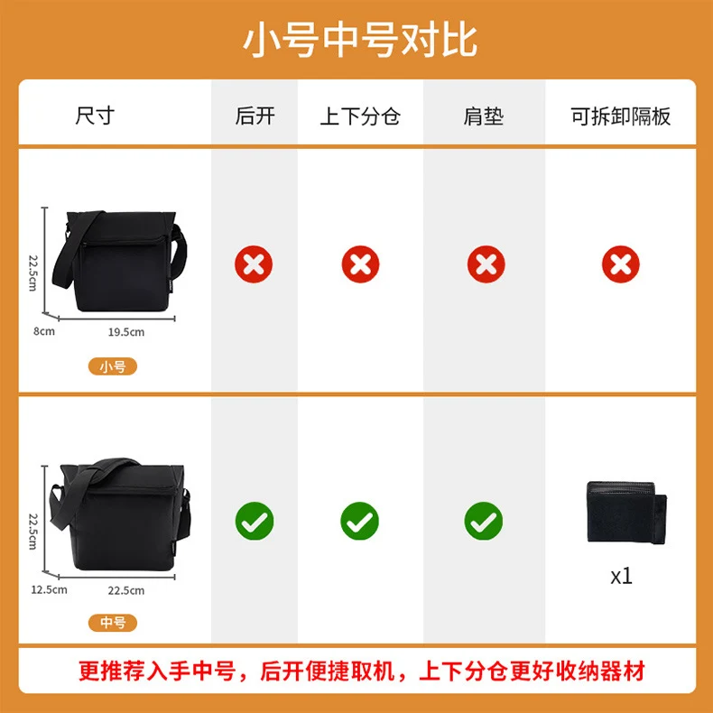 Caden Casual Casual Camera Bag Shoulder Fashion Waterproof Photography Bag Unisex Mirrorless Slr Bag