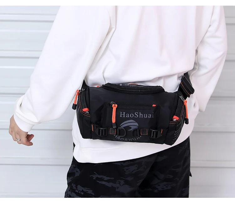 New Multifunctional Outdoor Waist Bag Sports Men's Shoulder Crossbody Bag Waterproof Chest Bag Cycling Climbing Large Capacity Waist Bag