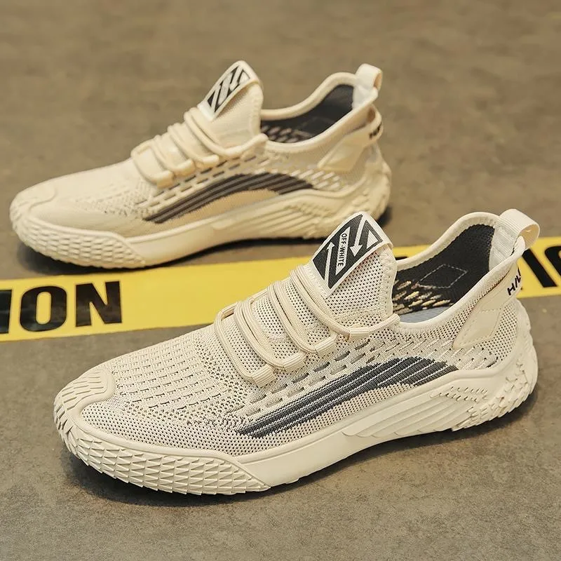YF Men's New Breathable Shoes Men's Korean Version Versatile Thick Sole Small White Shoes Sports and Casual Board Shoes
