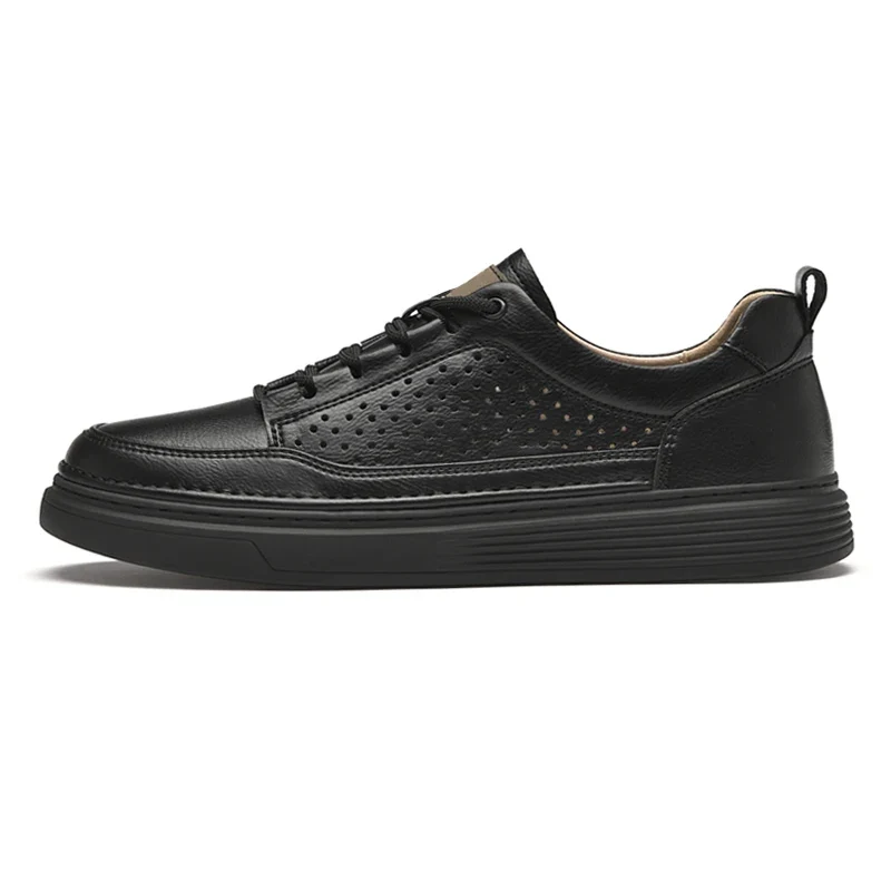 New Wholesale Classic Men Shoes Winter Real Leather Fashion Black Women's Sneaker 36-47 Top Cow Layers Make Your logo Brand Shoe