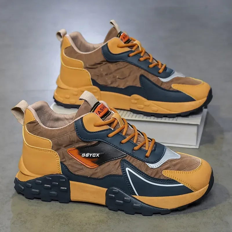 New Thick Soled Casual Sports Shoes Anti slip and Wear-resistant Men's Board Shoes Men's Height Increasing Running Shoes