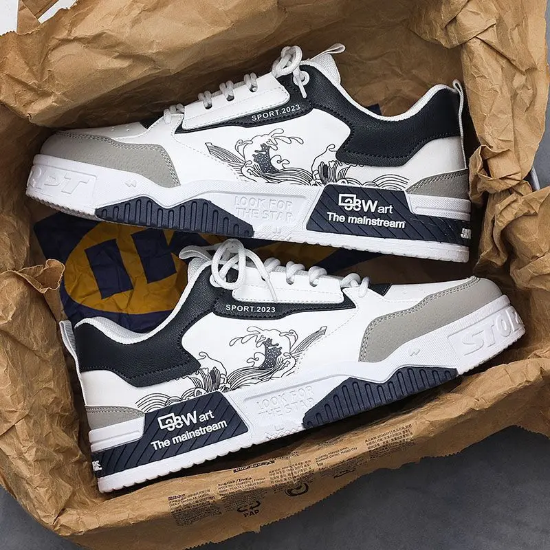 Y 39-44 the New Men's Fashionable Casual Sneakers Trend Thicksole Heightened Everyday Versatile Men's Shoes