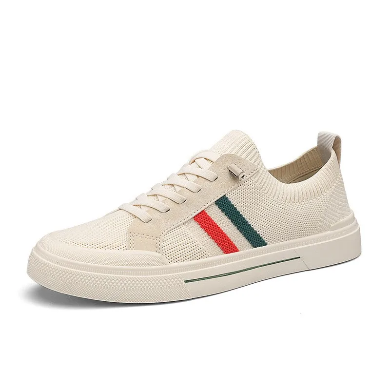 YF New Men's Casual Sports Shoes White Fashion Wear Resistant Shoes Men's Walking Shoes