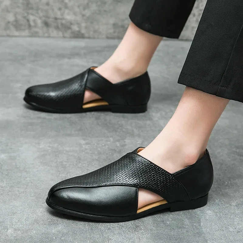 Size 38-47 Summer Casual Shoes Comfortable PU Leather Slip on Goes With Everything Men Dress Shoes