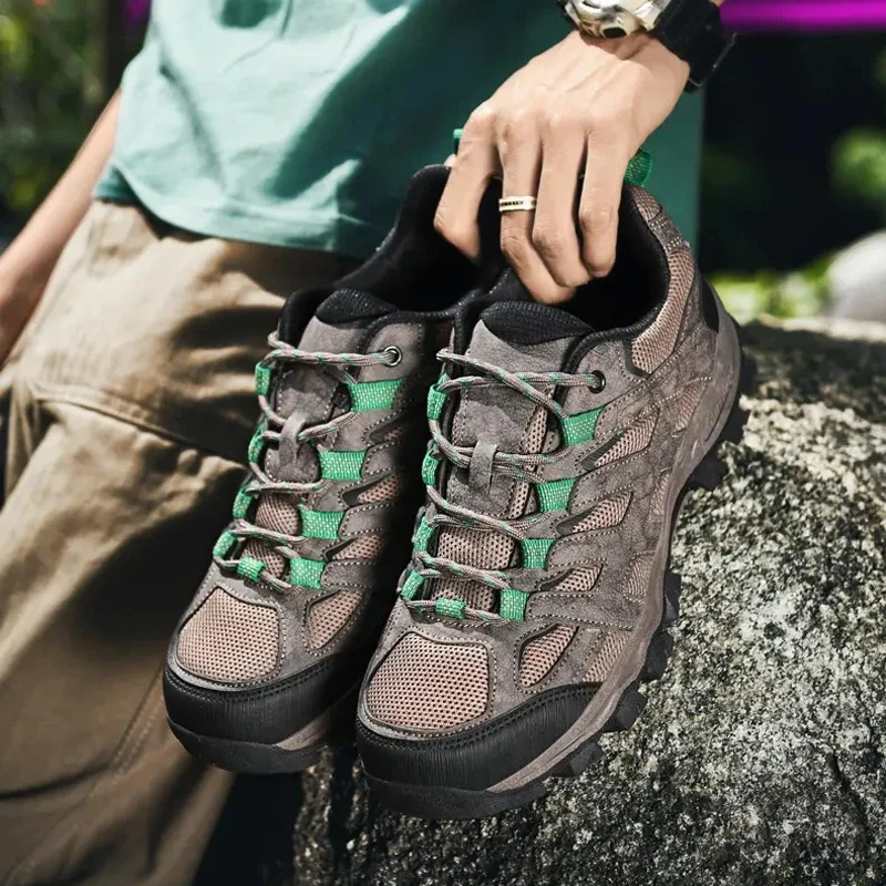 Customized High Climbing Hunting Comfortable Fashion High Quality Sneakers Waterproof Lace-up Training Hiking Shoes