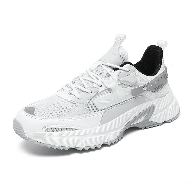 MOQ 1 Brand Logo Custom Plus Size US 13 14 EU 47 48 Man Casual Sports Sneakers Blank Mesh Leather Running Walking Shoes for Men