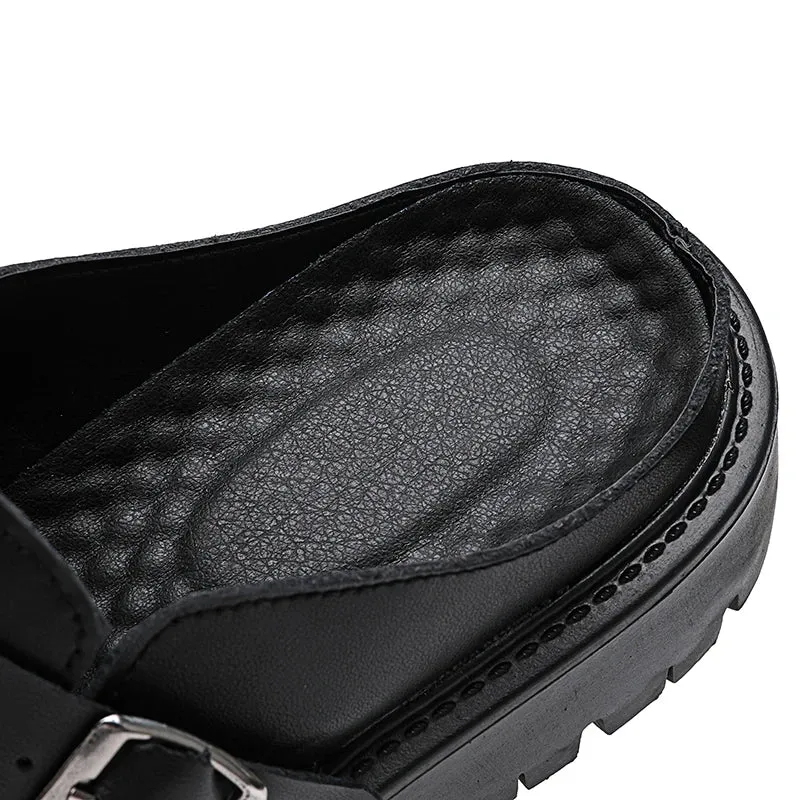 Good Quality Comfortable Summer Half Loafer Shoes Breathable Summer Casual Men Slippers Shoes