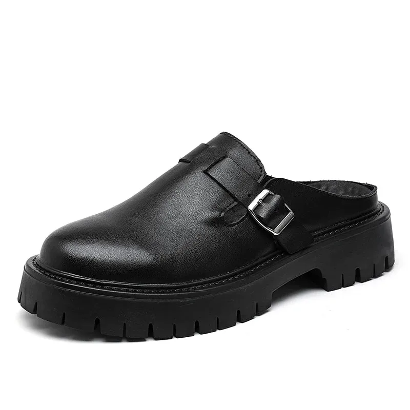 Good Quality Comfortable Summer Half Loafer Shoes Breathable Summer Casual Men Slippers Shoes