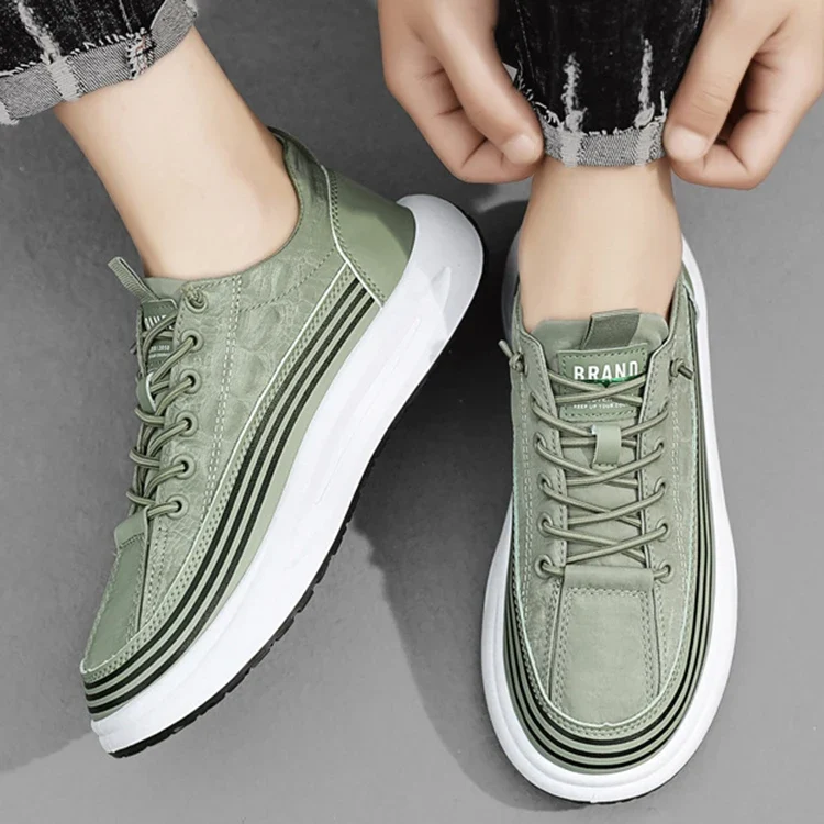 Y Black Grey Green Versatile Slip-On Men's Shoes Comfort Sneakers Ice Silk Cloth Breathable Casual Shoes for Men