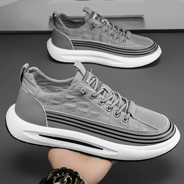 Y Black Grey Green Versatile Slip-On Men's Shoes Comfort Sneakers Ice Silk Cloth Breathable Casual Shoes for Men