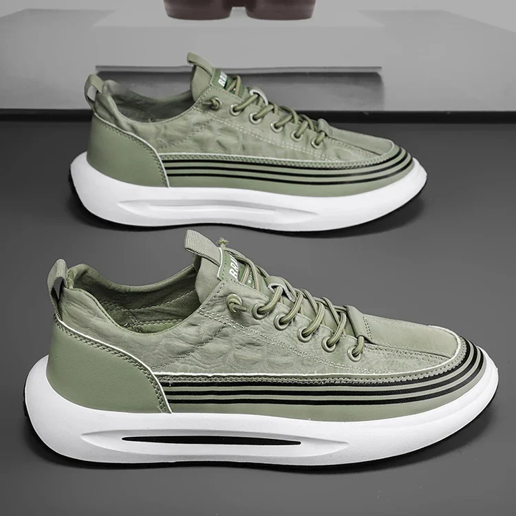 Y Black Grey Green Versatile Slip-On Men's Shoes Comfort Sneakers Ice Silk Cloth Breathable Casual Shoes for Men