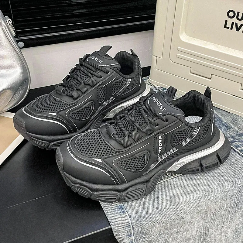 2024 Versatile Dad Shoes Spring and Summer New Casual Shoes for Women Mesh Soft Bottom Instagram Trendy Running Sneakers