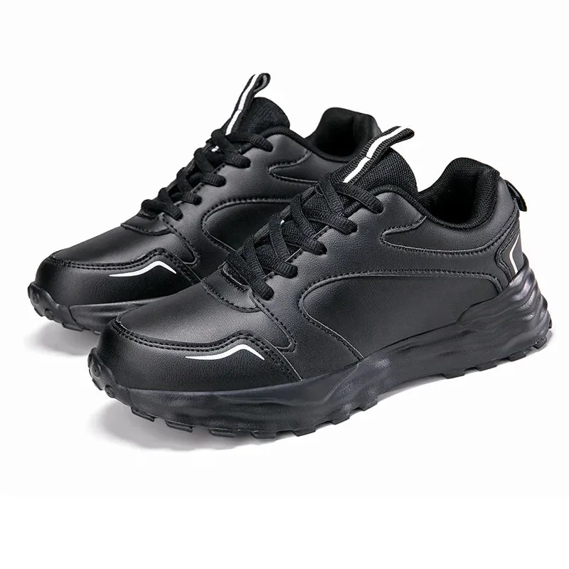 Autumn Men's Shoes 2024 New Trend Versatile Thick Sole Elevated Leather Sports and Casual Zapatos Running Shoes for Women
