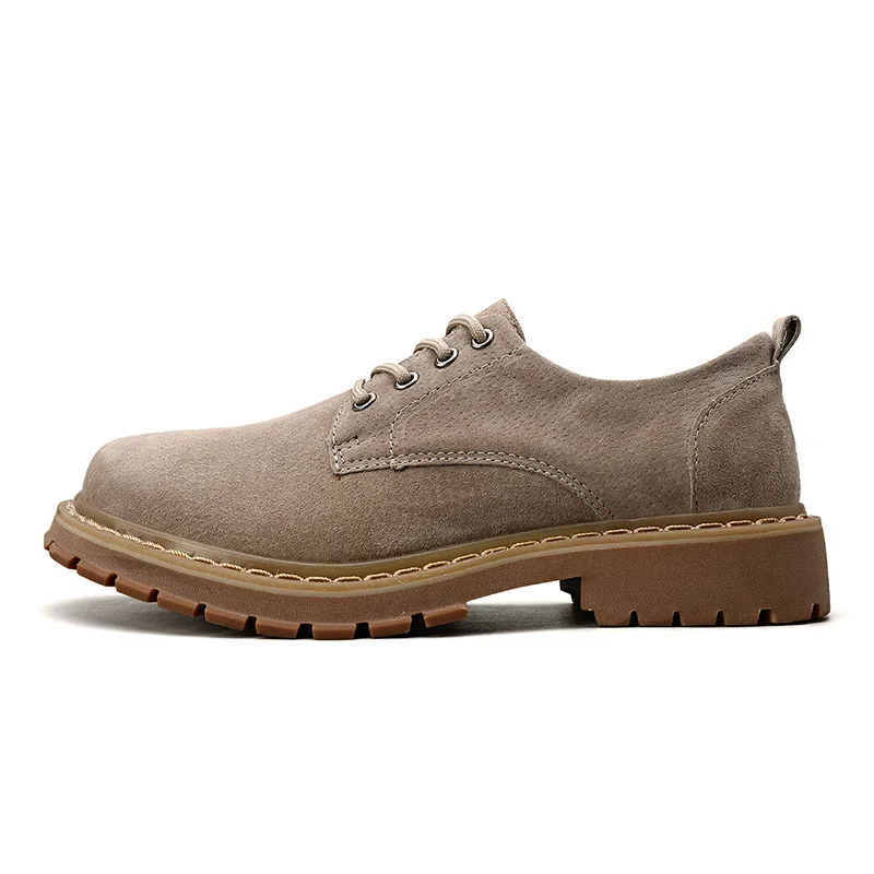 Hot Sale New Trend Women Thick Soled Ankle Boots Low Cut Real Cow Top Leather Big Size Outdoor Shoes Brand Italy Design 2024