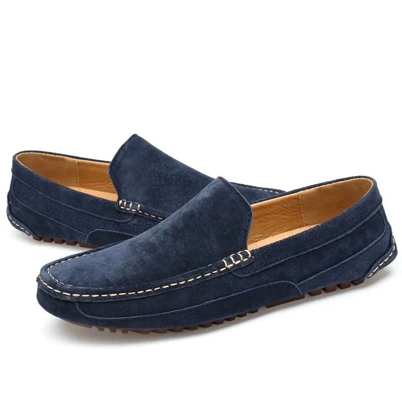 Leather Man Loafers Luxury 2026 Casual Shoes for Men Boat Sneakers Handmade Slip on Driving Shoes Male Moccasins Zapatos