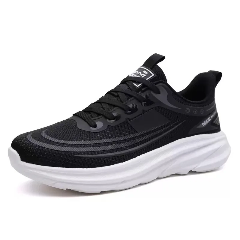 Neutral 2025 New Summer Mesh Breathable Ultra Light Shock Absorbing EVA Outsole Running Men's Student Solid Color Offset Printed