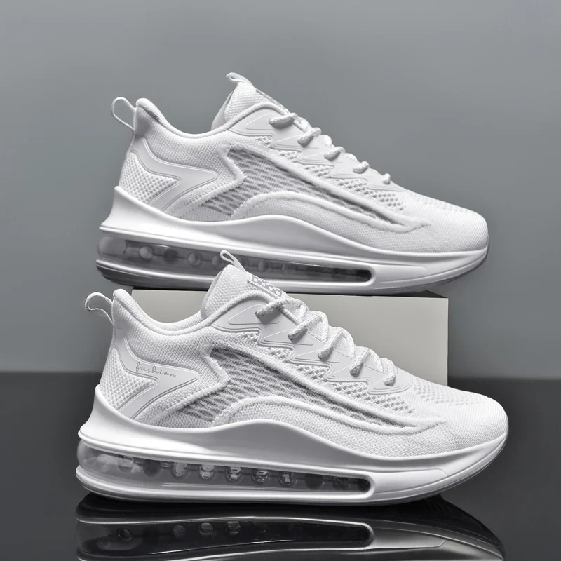 Wholesale Zapatos New Brand Big Size 48 Flying Woven Running Air Cushion Walking Shoes Breathable Custom Sneakers Shoes Men
