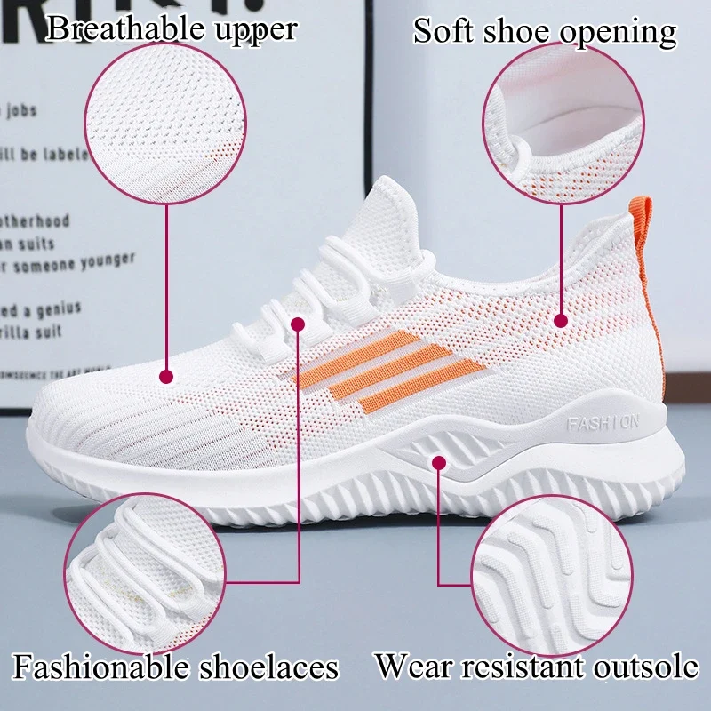 Spring and Summer New Mesh Women's Shoes Breathable Sports Soft Bottom Travel Shoes