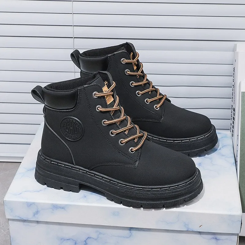 High Top Boots Women's Autumn New British Style Short Boots Versatile Thick Soled Casual Workwear Boots for Women