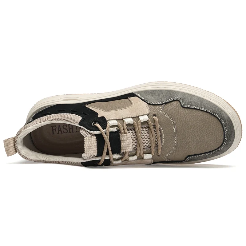 Men's Skateboarding Shoes Sneakers Skate Shoes Leather Sport Low-top Lace up Flats Retro Casual Leisure Spring Autumn Fashion