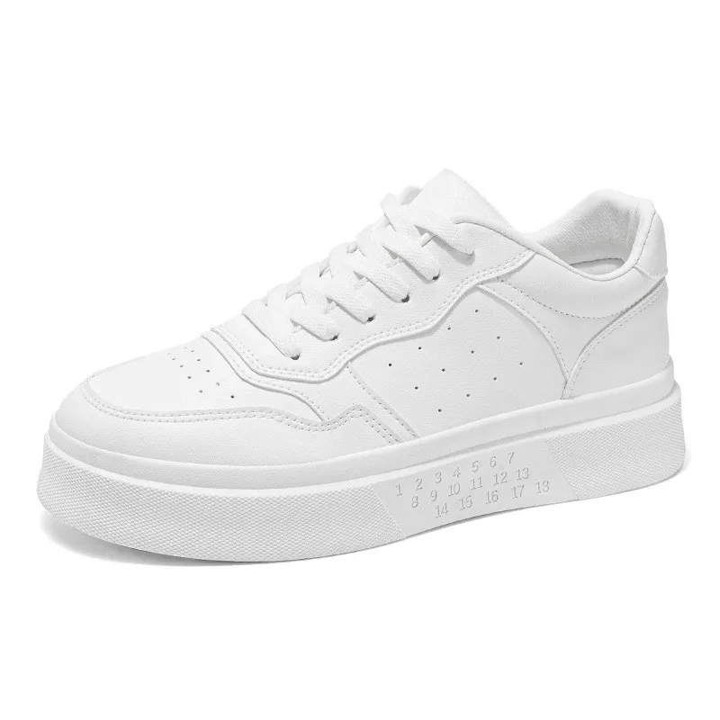 YF New Style Men's Shoes Small White Shoes Breathable and Versatile Version Pure White Men's Sports Leisure Board Shoes