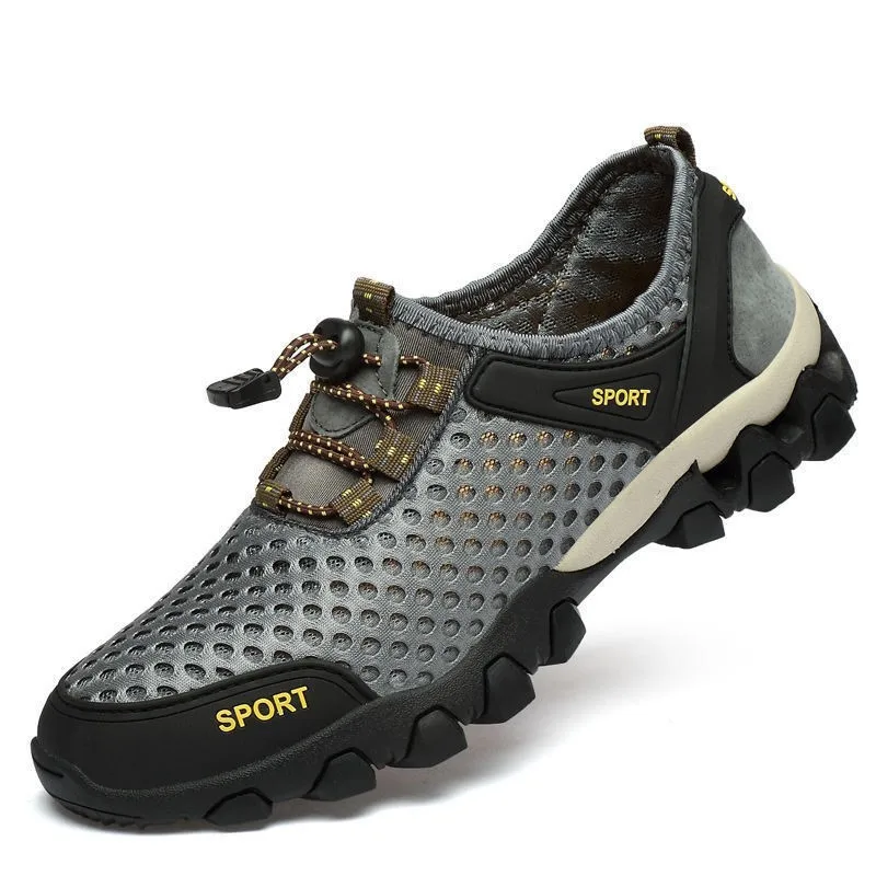 YF Spring New Breathable High-Top Job Shoes Men's Trendy All-Match Black Leather Shoes Casual Men's Board Shoes