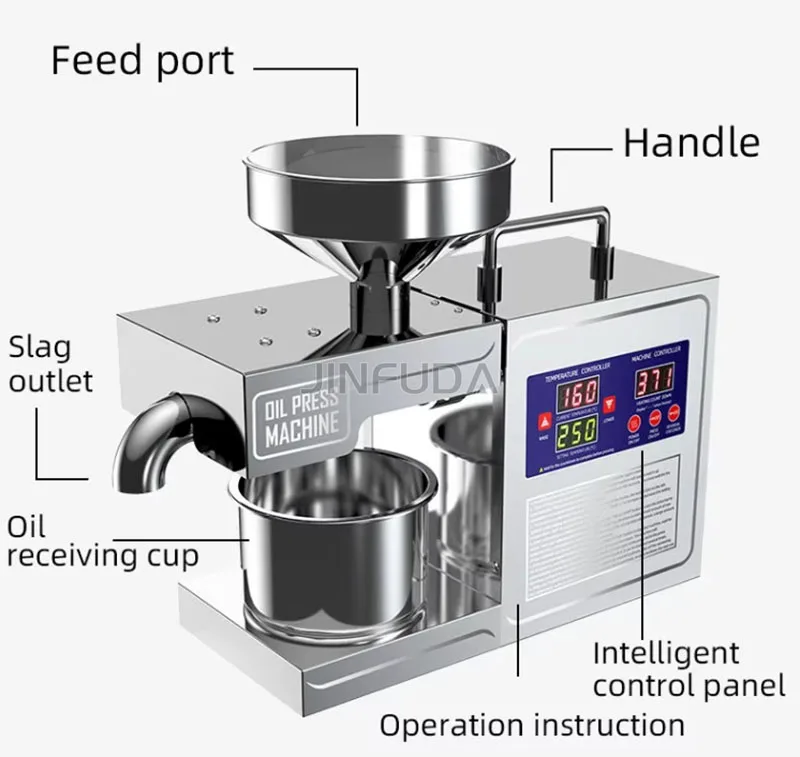 Mini Screw Oil Press Machine/ Peanut Oil Press Machine Soya Bean Sesame/ Oil Press With Oil Filter
