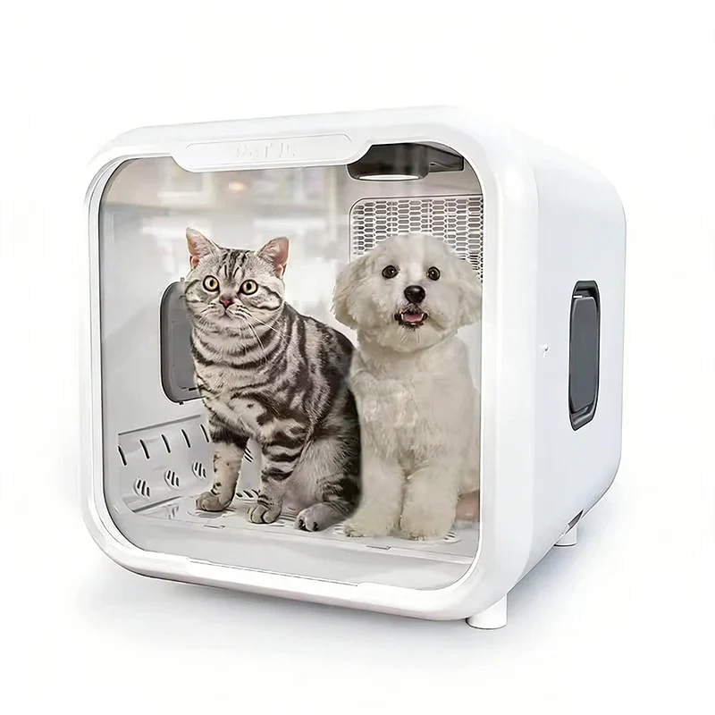 Automatic Luxury Pet Drying Box for Cats & Dogs Ultra Quiet 71L Plastic Smart Temperature Control 360-Degree Air Supply Stocked