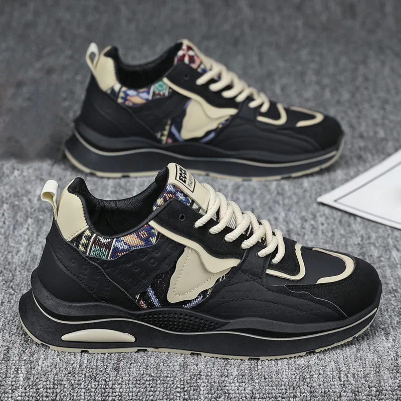 New Trendy Soft Soled Sports and Leisure Shoes for Men, Thick Soled Height Increasing Men's Shoes