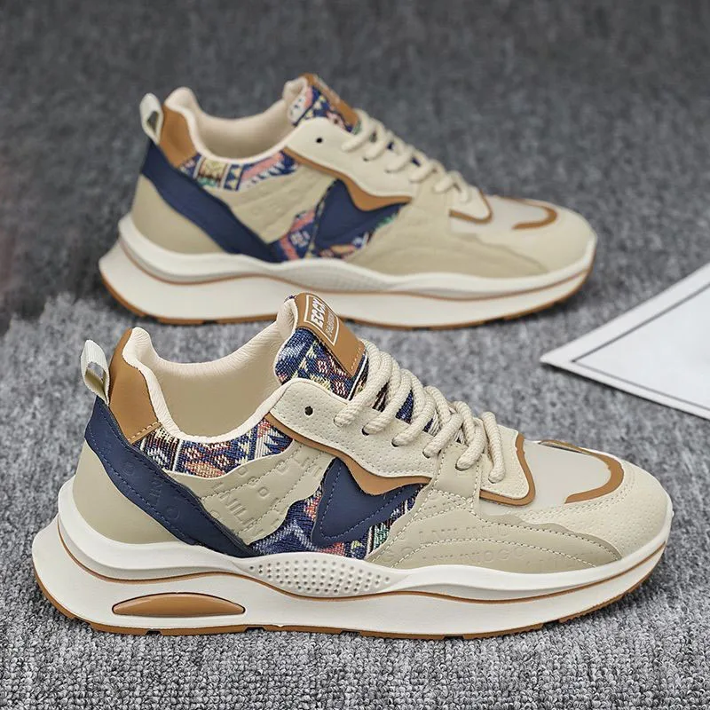 New Trendy Soft Soled Sports and Leisure Shoes for Men, Thick Soled Height Increasing Men's Shoes