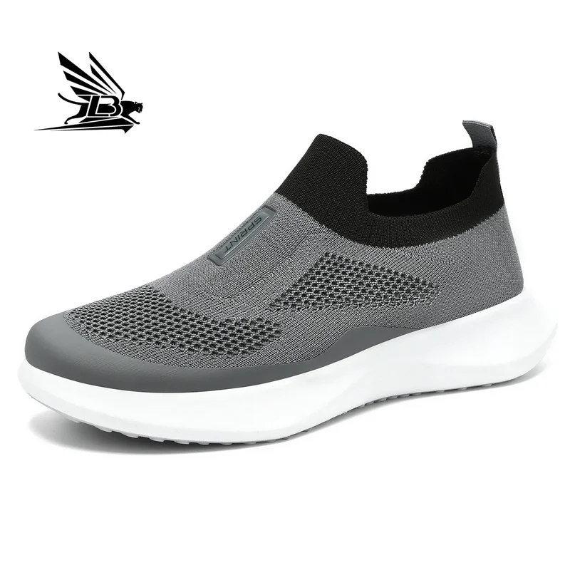 Men's Spring Breathable Slip-On Dad Shoes Large Size Soft Sole Casual Walking Shoes for Couple