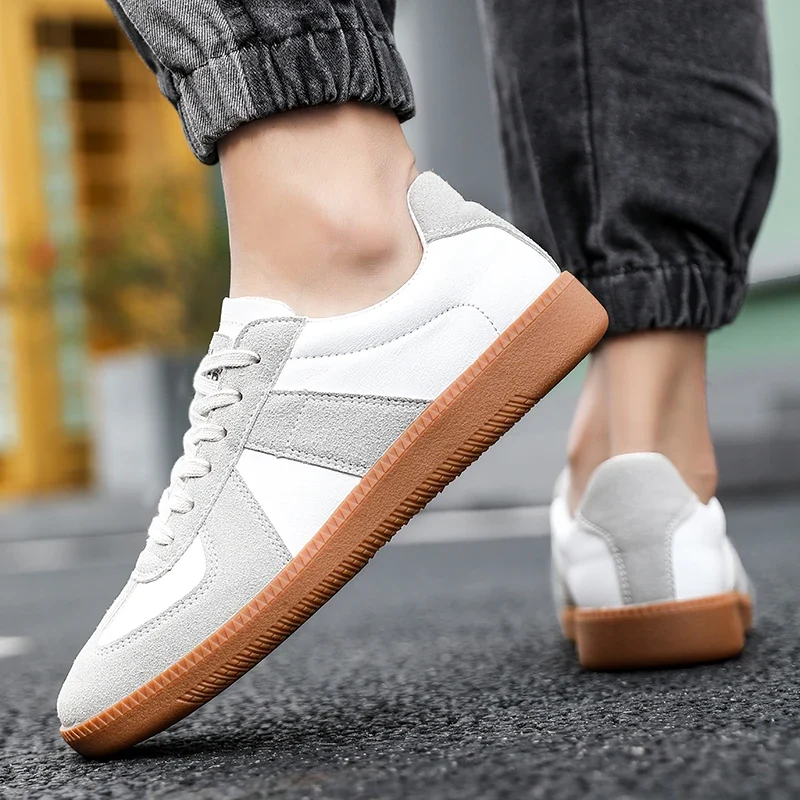 Maden Unisex German Trainer Casual Walking Shoes Vintage Sneakers Men Women Pu Leather Sneakers Male Retro Design Lace-up