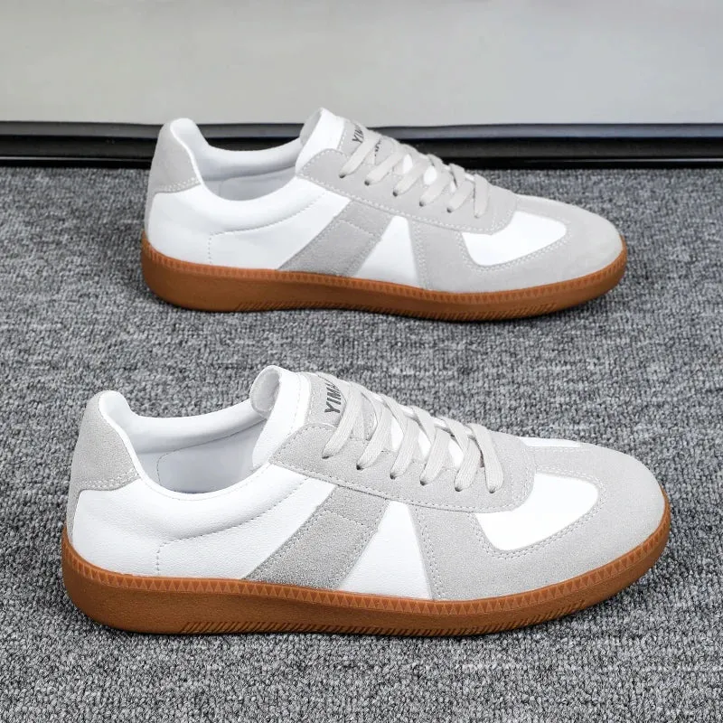 Maden Unisex German Trainer Casual Walking Shoes Vintage Sneakers Men Women Pu Leather Sneakers Male Retro Design Lace-up