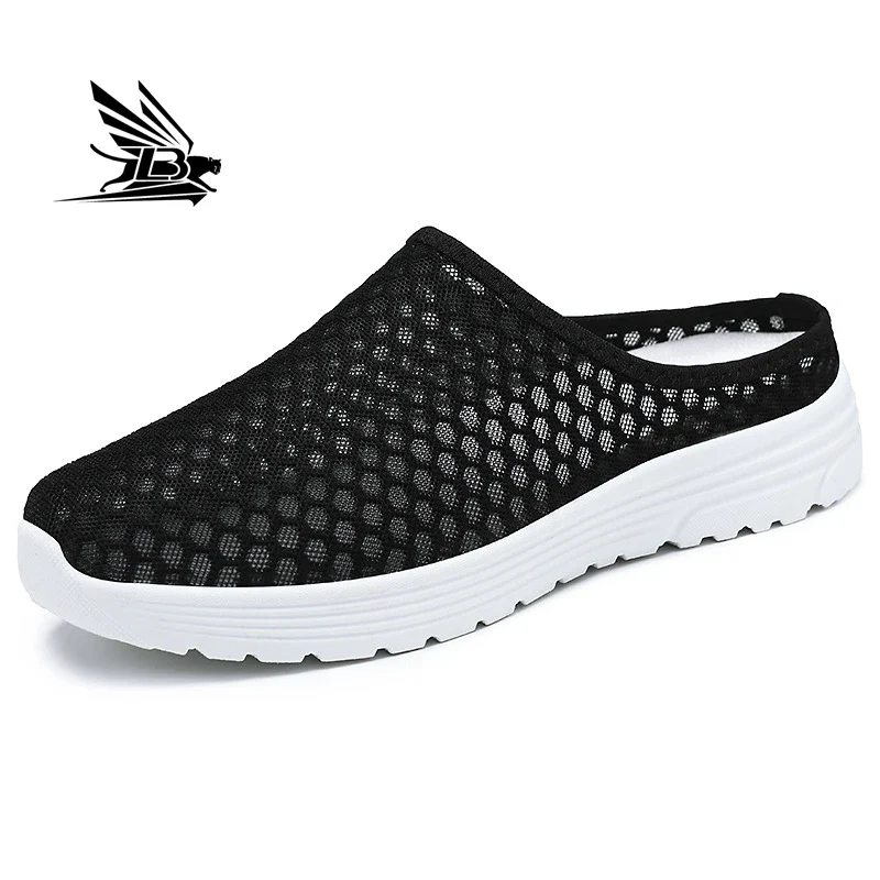 Women's Large Size Summer Casual Flat Platform Slides Breathable Mesh Soft Sole Comfortable Slip-On Comfortable Style