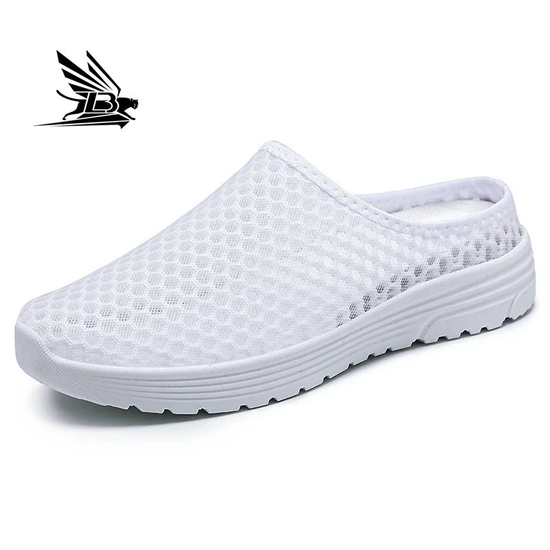 Women's Large Size Summer Casual Flat Platform Slides Breathable Mesh Soft Sole Comfortable Slip-On Comfortable Style