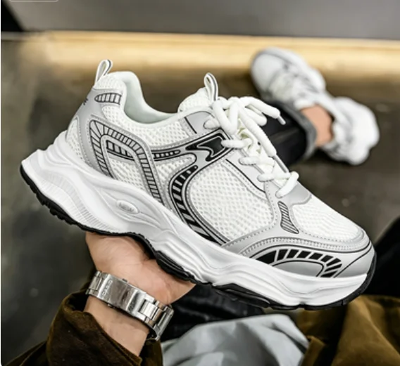 2027 NEW KJ Men's Campus Youth Retro Thick Soled Sports Shoes Unique Design Increased Fashion Well Match Running Casual Shoes