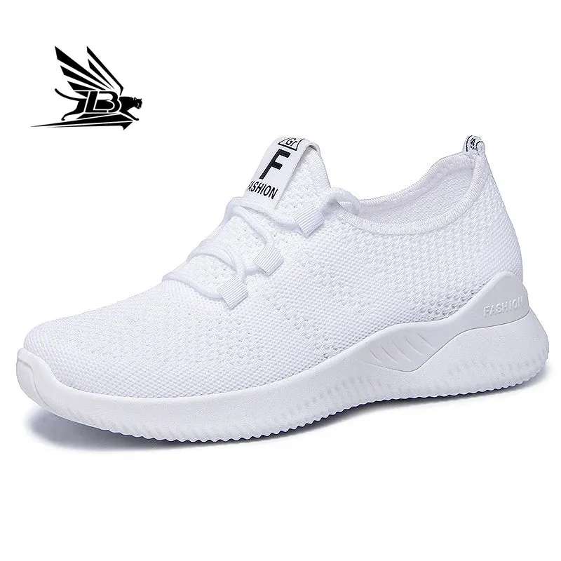 Women's Fashion Casual Sport Walking Sneakers Wholesale New Styles Disposable Breathable Flexible Tennis Shoes for Ladies