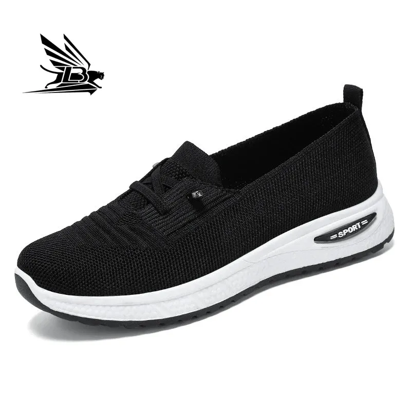 Fashion New Design Women's Shoes Casual Sports Walking Flying Weaving Shoes Women's Running Shoes