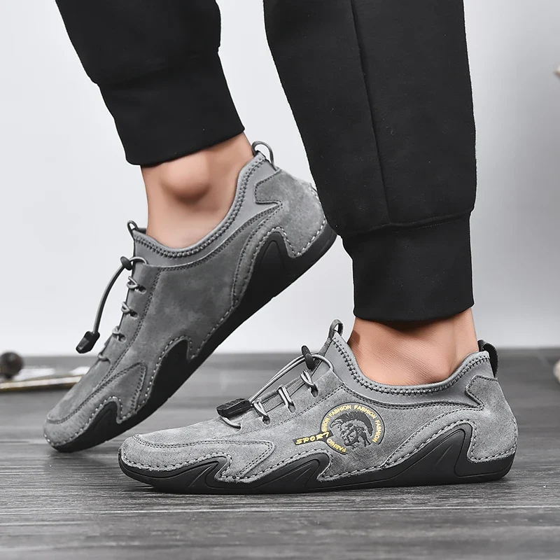 Wholesale Fancy Octopus Shape Men Casual Leather Loafer Slip on Shoes