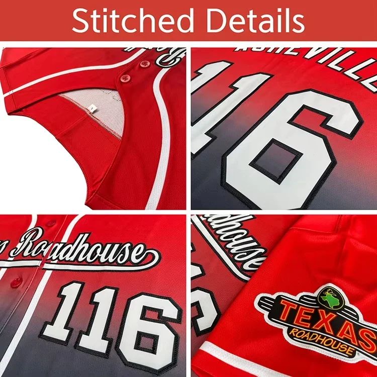 Men's Personalized Breathable Stylish Gradient Baseball Jerseys Custom Professional Game Baseball Jerseys Basketball Jerseys