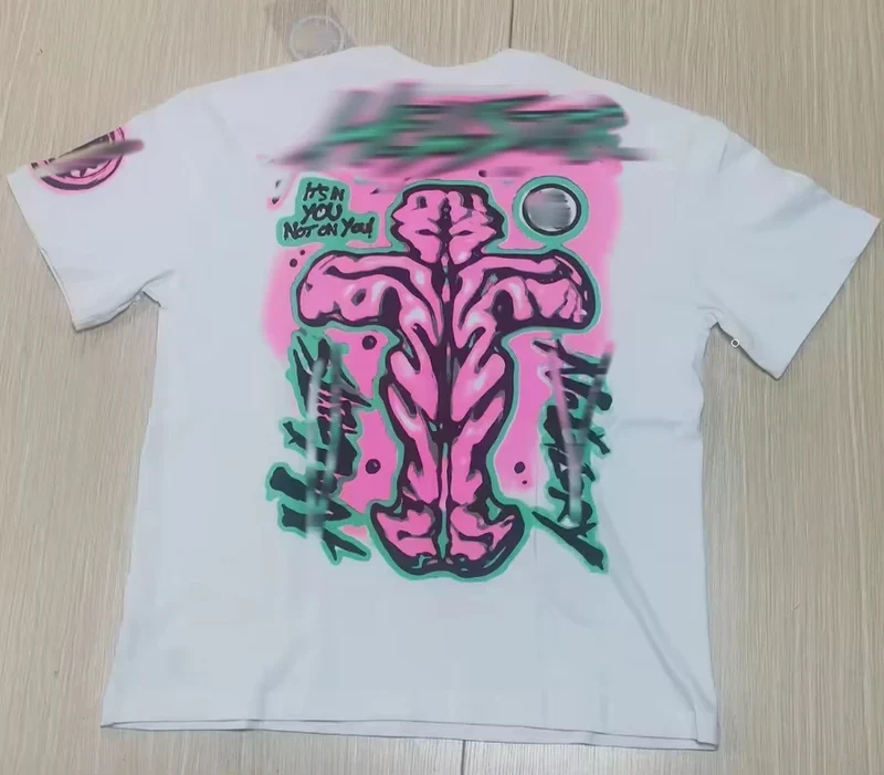 Factory Direct Sale Trend Hell and Star NFC Series Printed Cotton Men's and Women's Loose Short Sleeve Casual Summer T