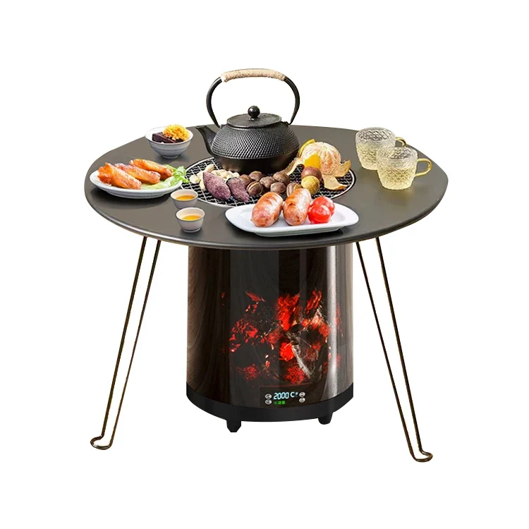 Modern Novel Design 3 in 1 Multi-function Electrical Portable BBQ Picnic Infrared Cooker Table
