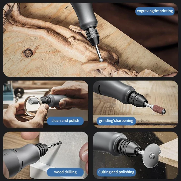Mak Battery Long Endurance Speed Regulating Mini Cordless Drill 0.5-3.1mm 18000rpm for DIY Outdoor Work