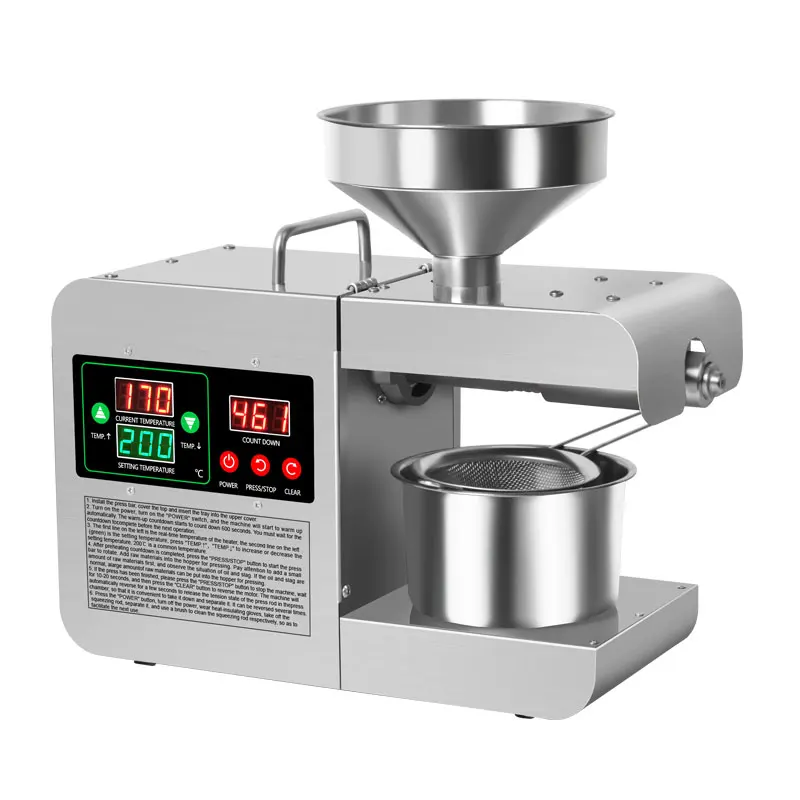 X8S Small Peanut/olive/coconut Oil Expeller Machine Mini Oil Pressing Machine for Home Use