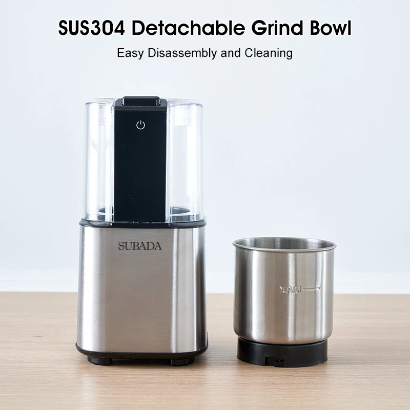 Hot Sale Portable Grinder Mill Electric Stainless Steel Coffee Bean Grinder Mixer Food Processor Blender Spice Mill
